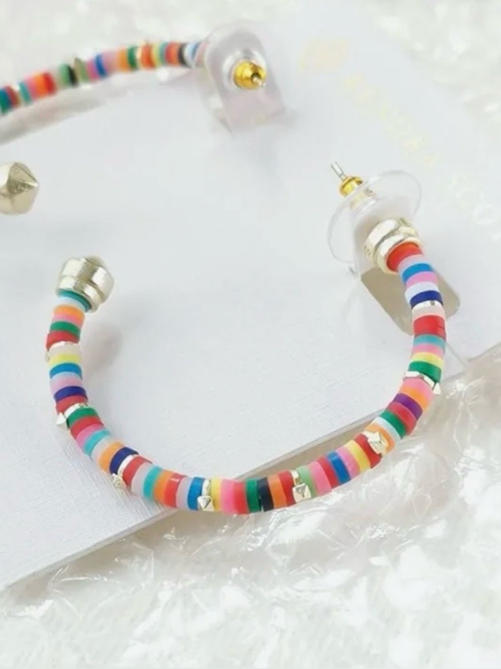 Kendra Scott Reece Neon Beaded Hoop Earrings - Picture 4 of 5